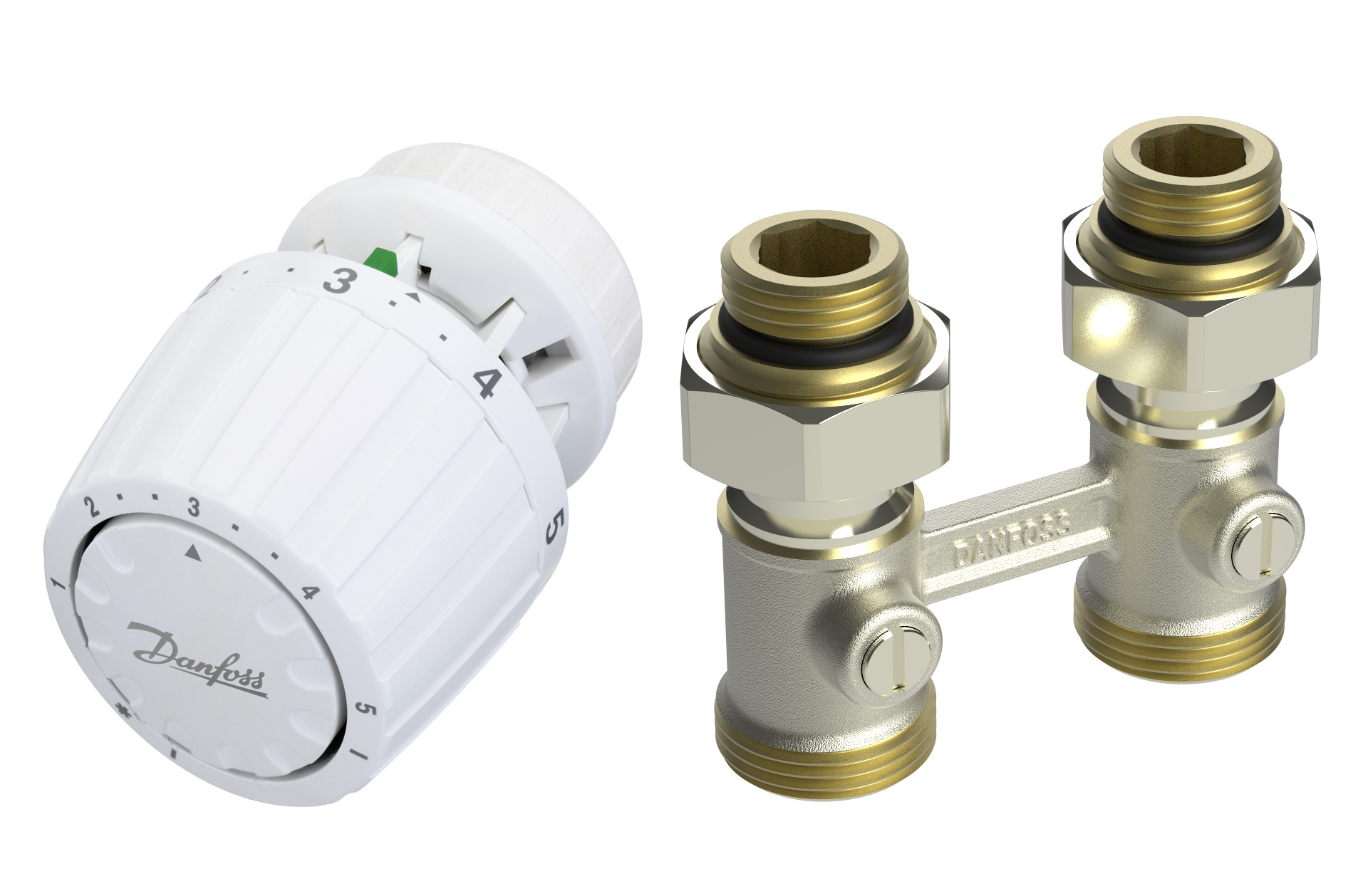 картинка 013G7226 Комплект терм ДУ 15 прямой (RLV-KB 003L0392 + RTR-C 013G7070) 013G7226 Danfoss А-Технология