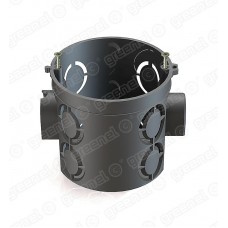 картинка Коробка скрытой установки D65*60 IP20 Черный для кирпичных стен, с саморезами и стикером  А-Технология
