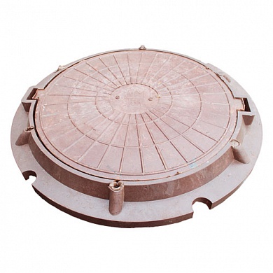 картинка Люк полимерный смотрового колодца 15 кН Красный А-Технология