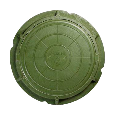 картинка Люк полимерный смотрового колодца 30 кН Зеленый А-Технология