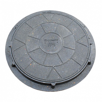 картинка Люк полимерный смотрового колодца 15 кН Чёрный А-Технология