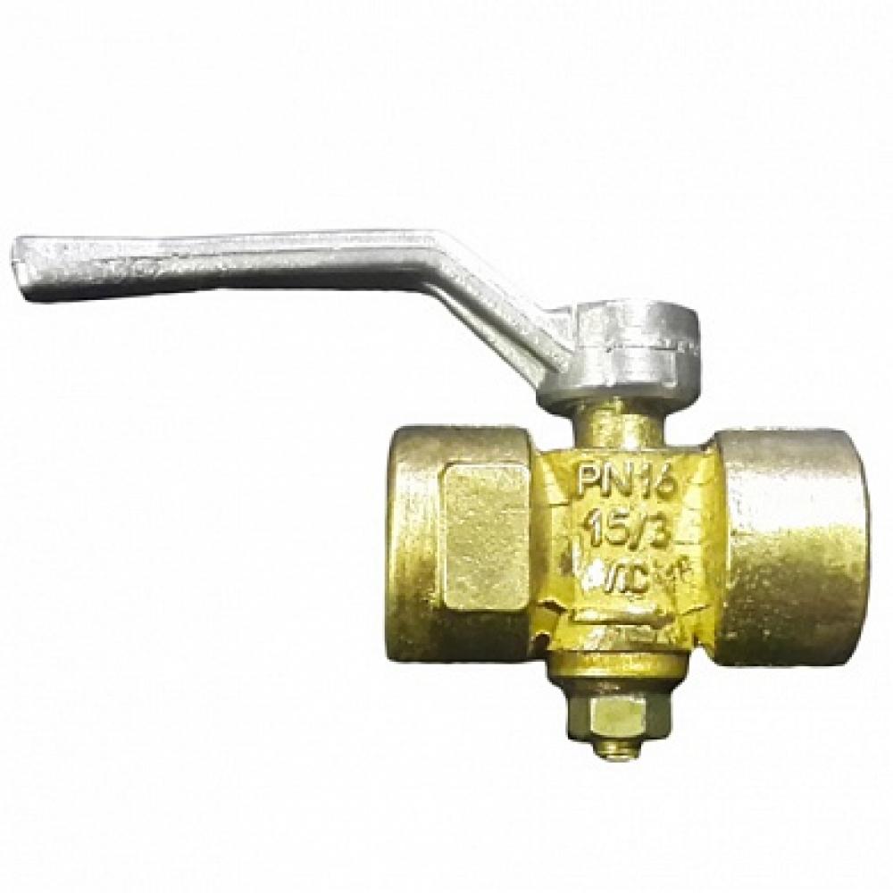 картинка кран для манометра ci 11б18бк 15 с ручкой (1/2" - м20х1,5)