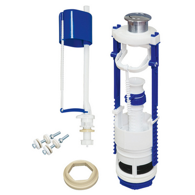 картинка АС-17 АРМАТУРА ДЛЯ БАЧКА СЛИВНАЯ/НАЛИВНАЯ НИЖНЕЕ ПОДКЛЮЧЕНИЕ КНОПКА БЕЛЫЙ А-Технология