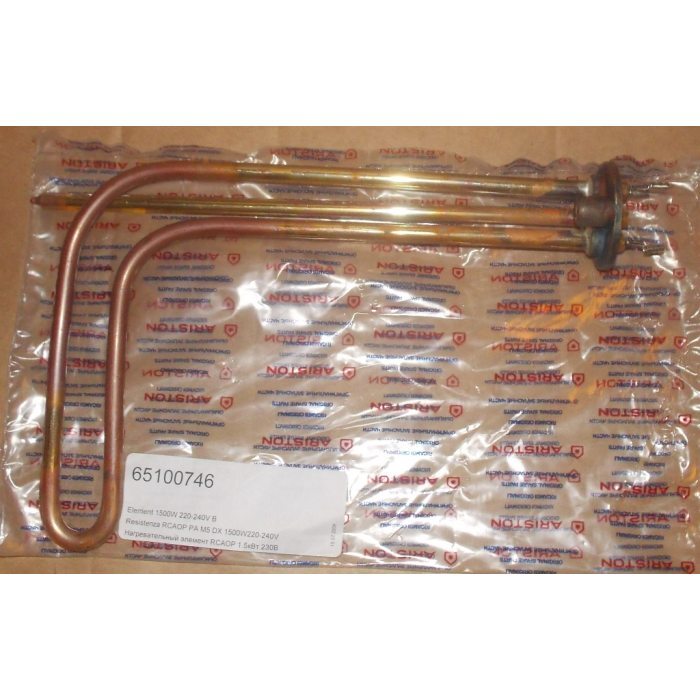 картинка 65100746 ТЭН RCA HOR 1500W/230V, гнутый 90гр. А-Технология