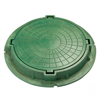 картинка Люк полимерный смотрового колодца 70 кН Зеленый А-Технология