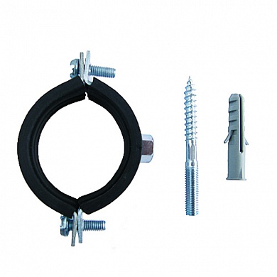 картинка Хомут трубный с дюбелем и шурупом 87-91 (3") М10 А-Технология