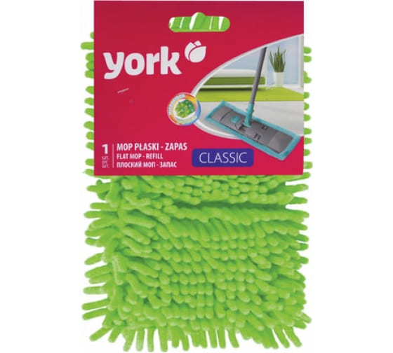 картинка Плоская насадка для швабры/держателя 40 см YORK МОП Salsa карманы А-Технология