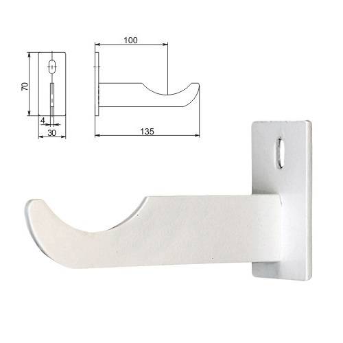 картинка 3.2. Кронштейн угловой усиленный длина 140мм.( Чугун. Алюм. Биметалл) А-Технология