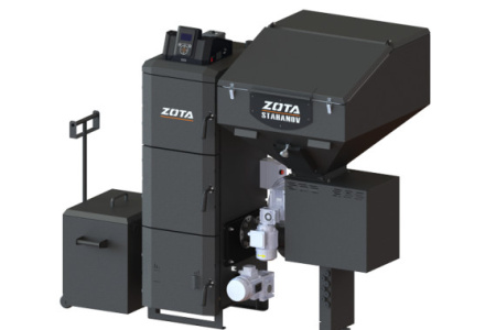 картинка Котел автоматический угольный и пеллетный ZOTA "Stahanov 35" Black от магазина  А-технология