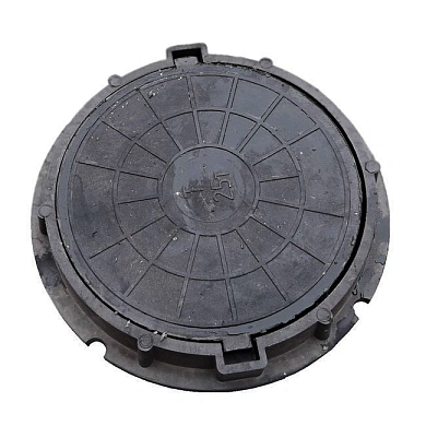 картинка Люк полимерный смотрового колодца 250 кН Черный А-Технология