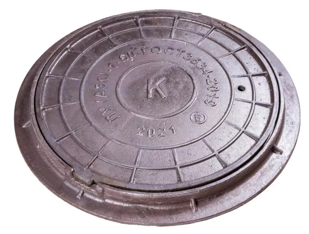 картинка Люк чугунный смотрового колодца (Легкий) тип Л(А30), двухушковый А-Технология