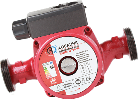 картинка Циркуляционный насос AQUALINK 25-40-180 с гайками, без кабеля от магазина  А-технология