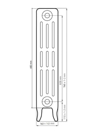 Радиатор чугунный РЕТРО DERBY CH LOFT 600 4acd937e-a5e6-400e-8895-1969b981c899