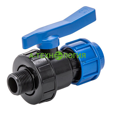 картинка КРАН ШАРОВЫЙ ПНД РАЗЪЕМНЫЙ НР 25х¾" А-Технология