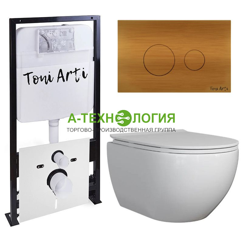 картинка КОМПЛЕКТ TONI ARTI TA-01+BAGLIO с сиденьем с микролифтом, с клавишей Baglio TA-0086 А-Технология