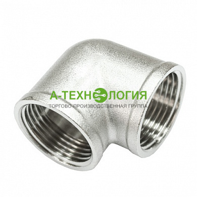 картинка Угольник латунный никелированный Ду 25 ВР А-Технология