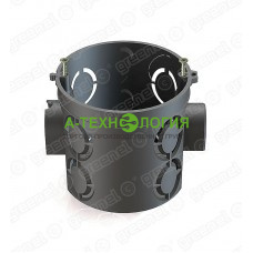 картинка Коробка скрытой установки D65*60 IP20 Черный для кирпичных стен, с саморезами и стикером  А-Технология