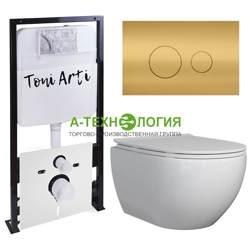 картинка КОМПЛЕКТ TONI ARTI TA-01+BAGLIO с сиденьем с микролифтом, с клавишей Baglio TA-0085 А-Технология