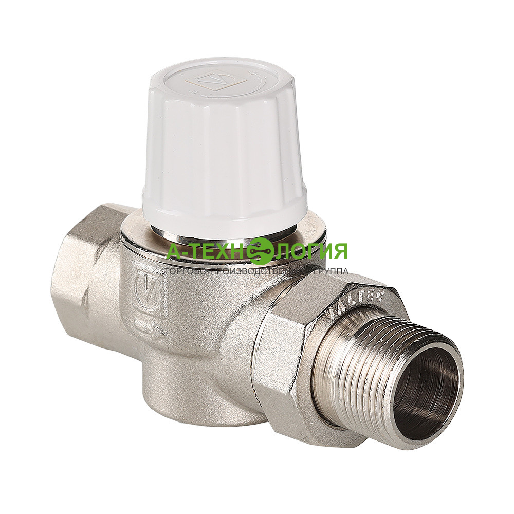 картинка VT.034.N.04 Клапан термостатический для радиатора прямой 1/2" "VALTEC" А-Технология