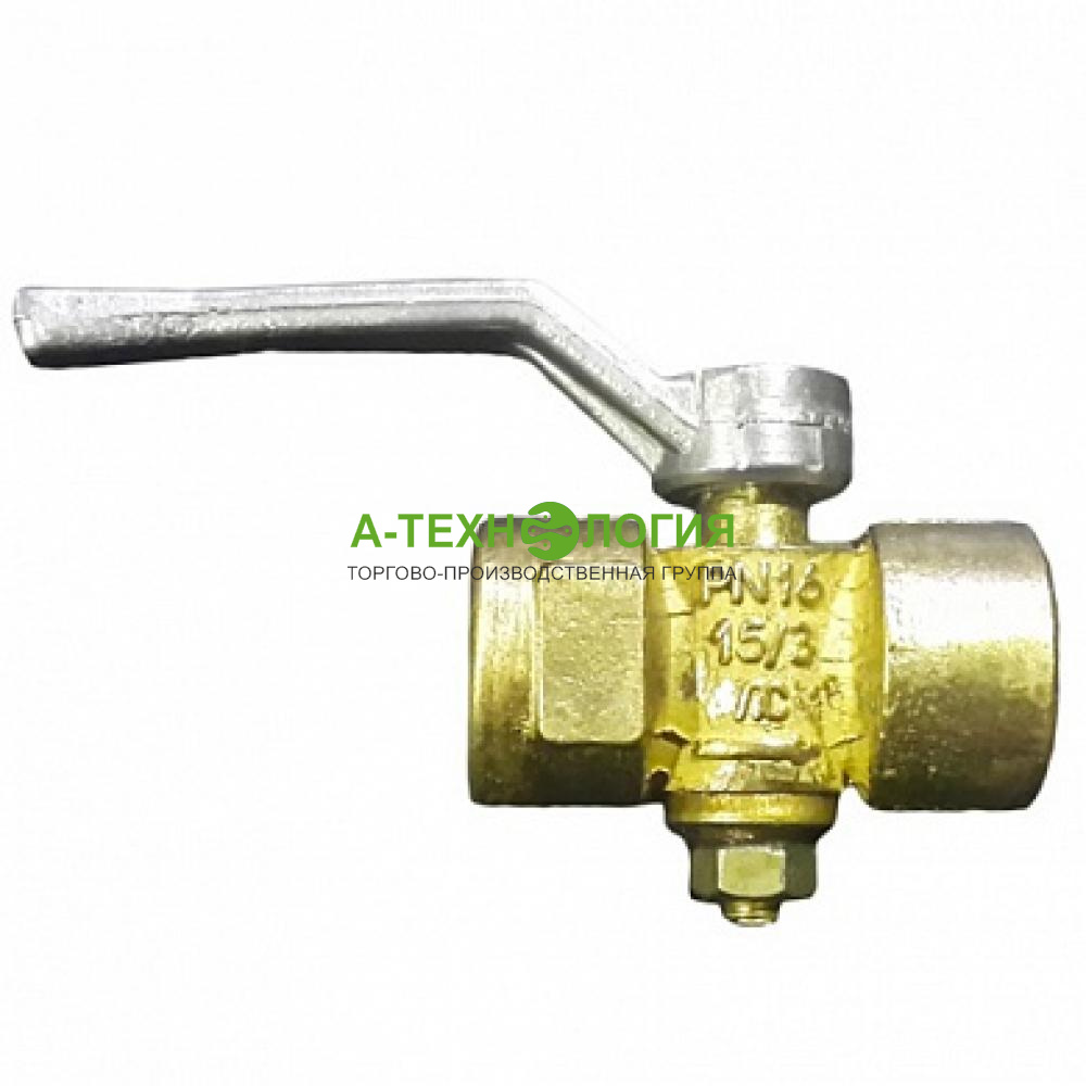 картинка кран для манометра ci 11б18бк 15 с ручкой (1/2" - м20х1,5)