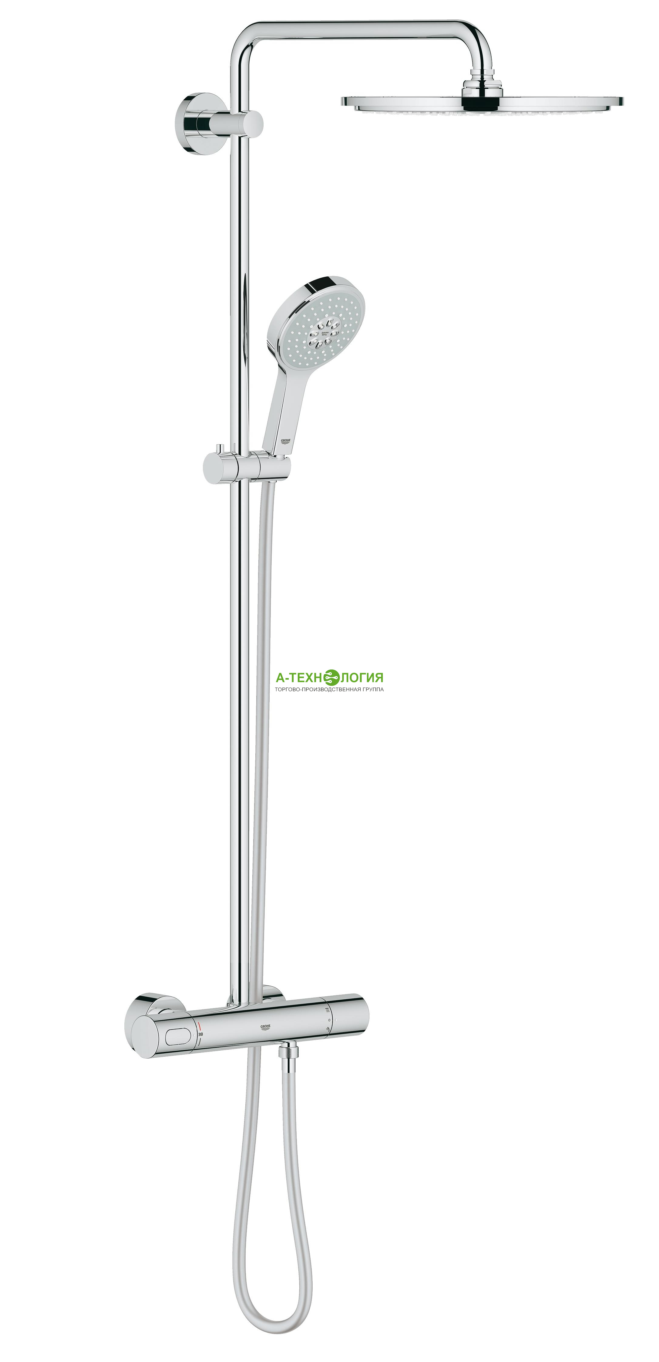 картинка 27968000 Душевая система GROHE Rainshower 310 с термостатическим смесителем А-Технология