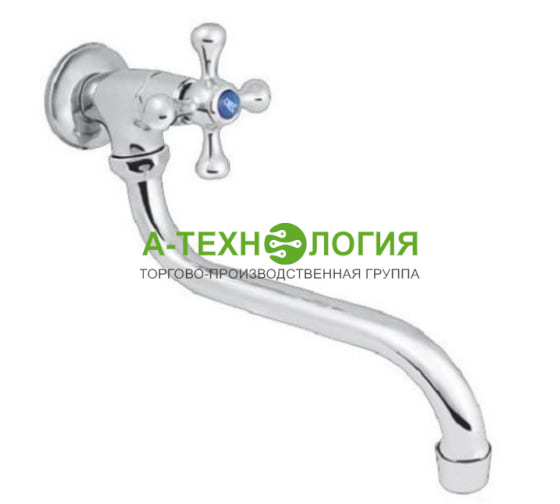 картинка JIK13-A102-A SOLONE Моно cмеситель (Zn) монолит, керам.картр.1/2, настенный,хром  А-Технология