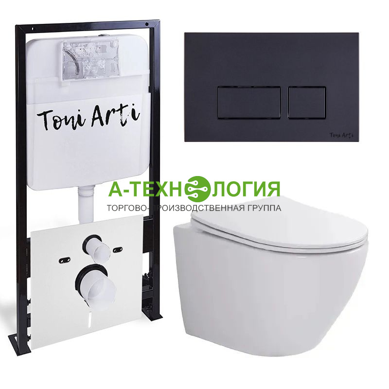 картинка КОМПЛЕКТ TONI ARTI TA-01+RUSSI с сиденьем с микролифтом, с клавишей Noche TA-0044 А-Технология