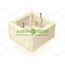 картинка Коробка открытой установки 88х88х44 IP20 Слоновая кость А-Технология