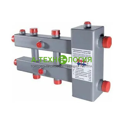 картинка Гидроразделитель VALTEC с коллектором, горизонтальный, 3 контура, до 70 кВт от магазина  А-технология