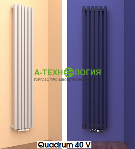 картинка Стальной трубчатый радиатор отопления КЗТО QUADRUM 40 V А-Технология