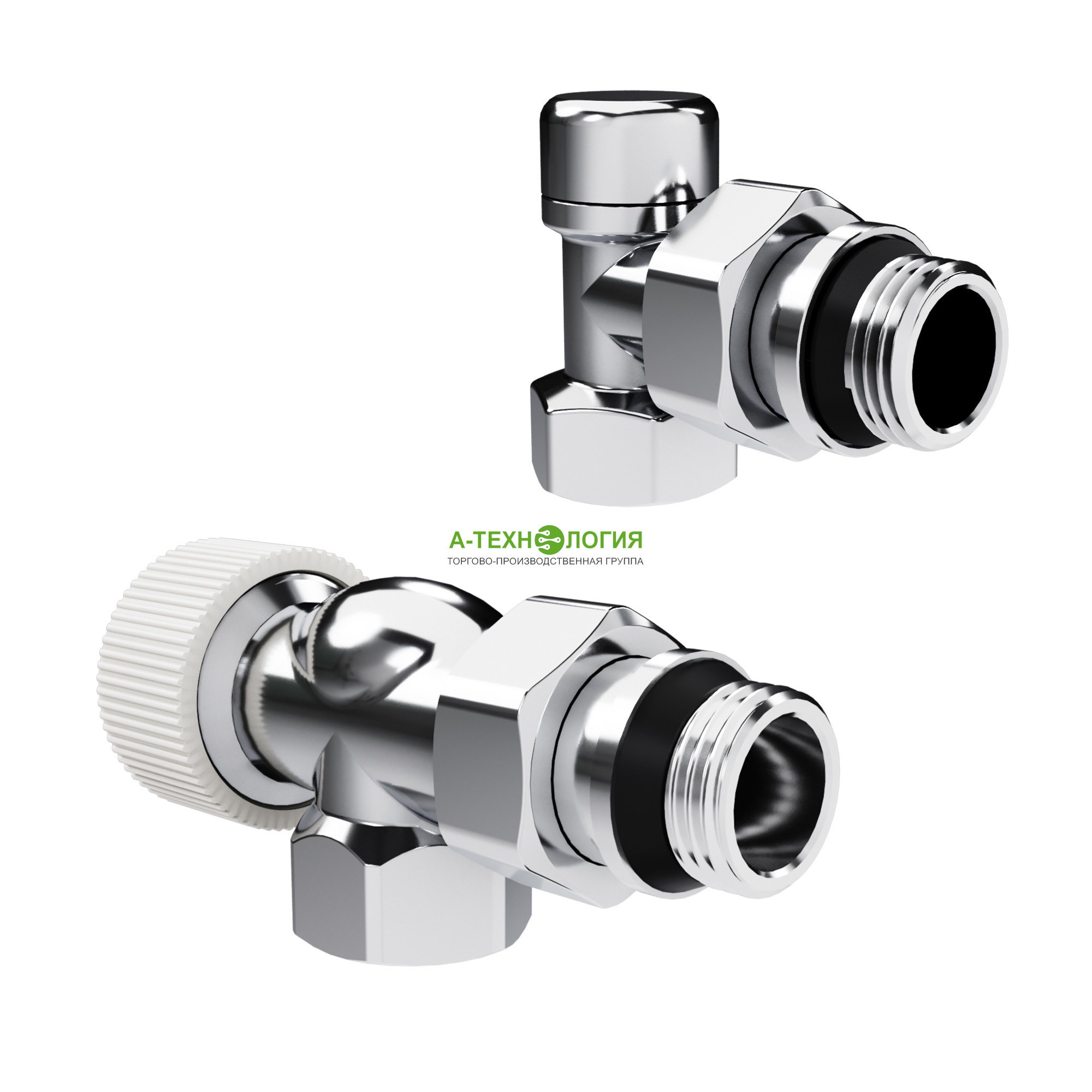 картинка Набор термостатический осевой ROYAL THERMO DESIGN 1/2" М30х1,5 (Хром)  А-Технология