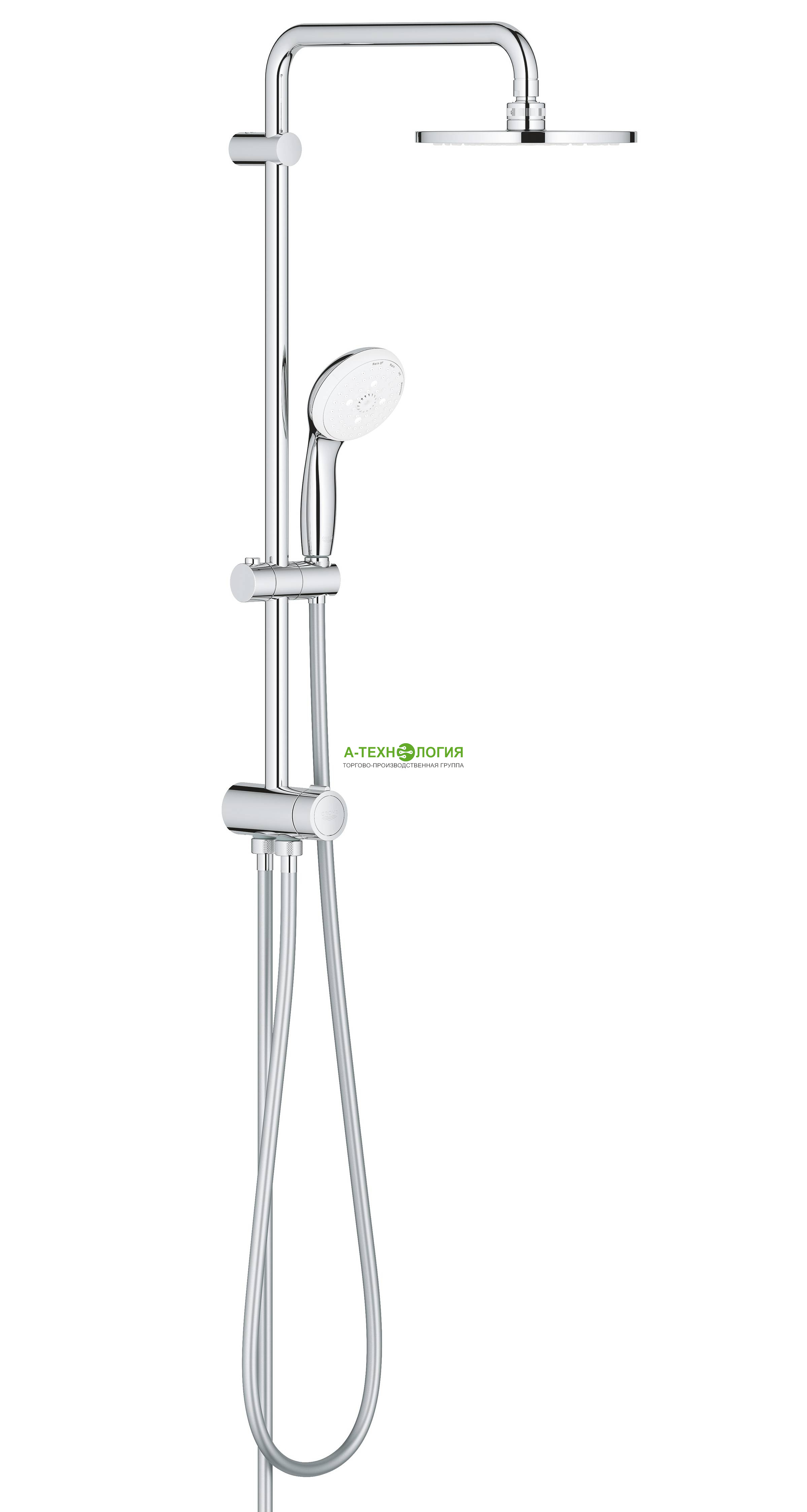 картинка 27389002 Душевая система GROHE New Tempesta 200 (без смесителя), хром А-Технология