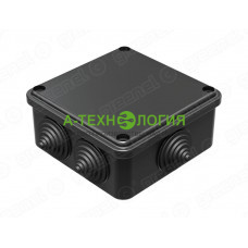 картинка Коробка распаячная открытой установки 100х100х50 IP55 Черный.   А-Технология