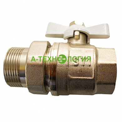 картинка Кран шаровой STI накидная гайка бабочка 25 А-Технология