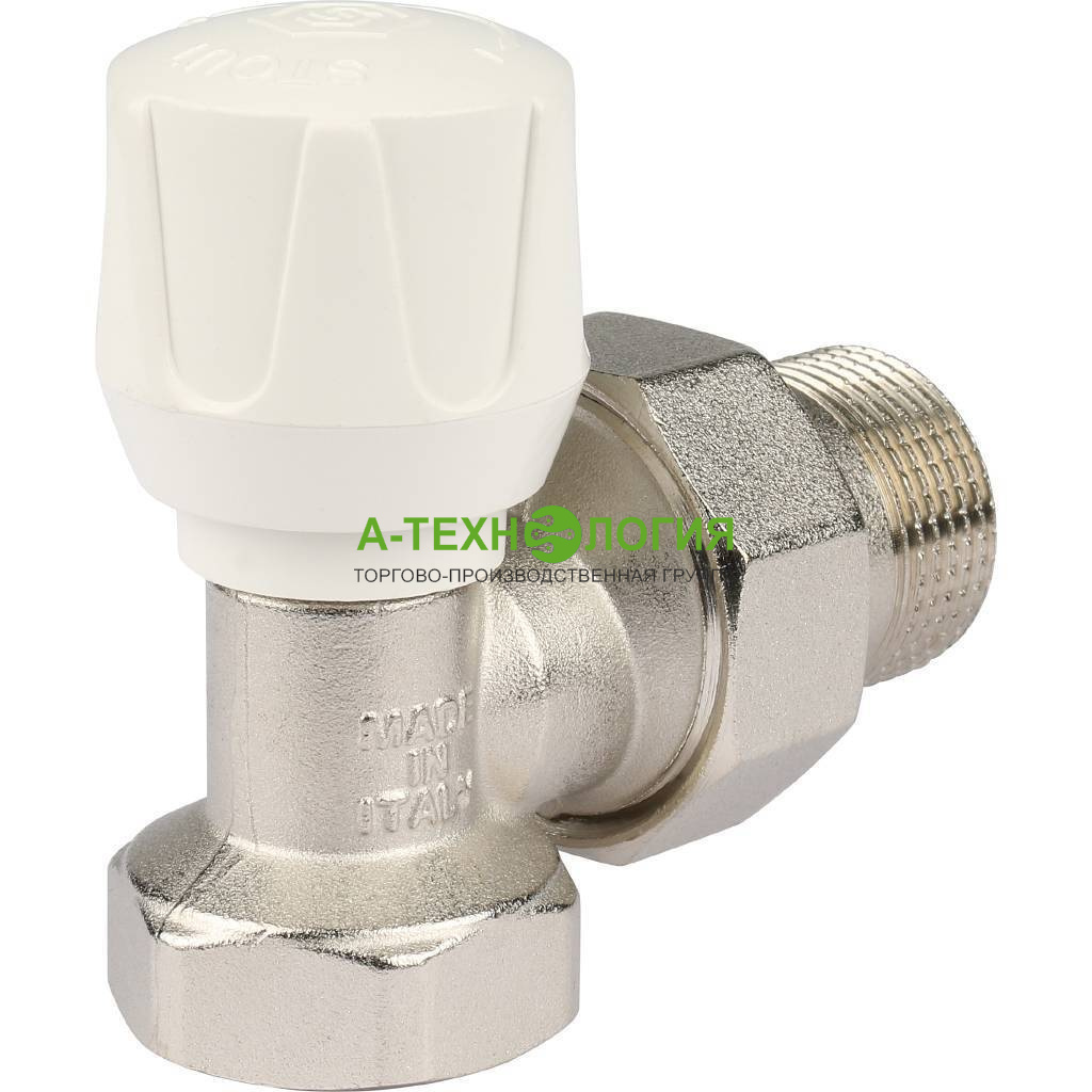 картинка Клапан ручной терморегулирующий, угловой 3/4 STOUT А-Технология