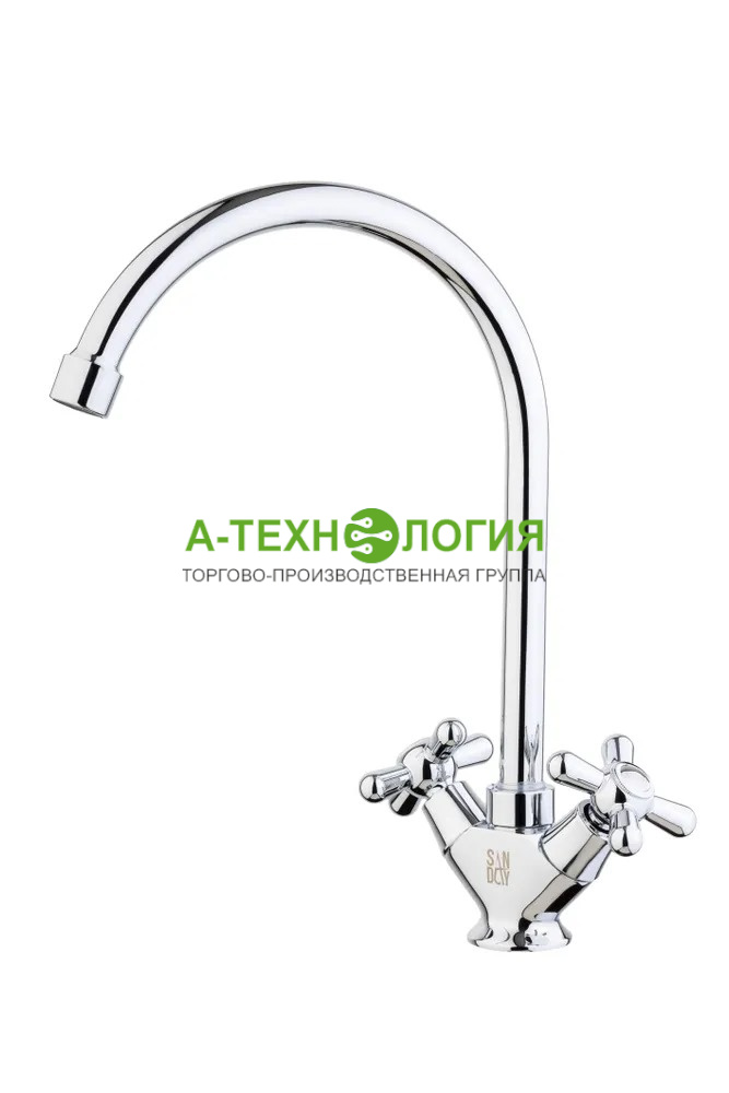 картинка SD47986 Смеситель для кухня A-TEH Хром двуручковый. А-Технология