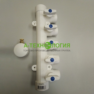 картинка Коллектор 32/3*20w с воздухоотв.СИНИЙ MeerPlast А-Технология