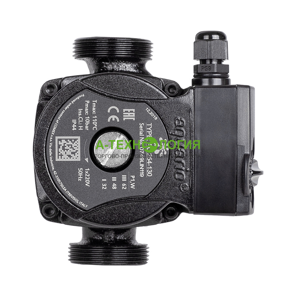 картинка Циркуляционный насос AQUARIO AC 254-130 с гайками, без кабеля от магазина  А-технология