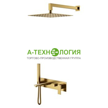 картинка 474-BR Душевой комплект BOHEME Qubic Bronze А-Технология