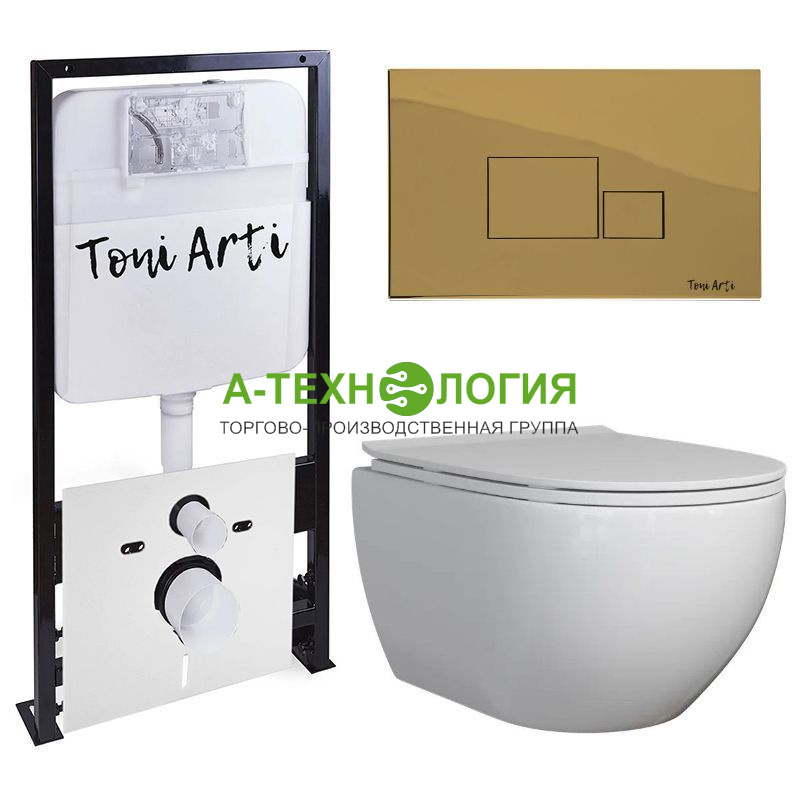 картинка КОМПЛЕКТ TONI ARTI TA-01+BAGLIO с сиденьем с микролифтом, с клавишей Tocco TA-0065 А-Технология