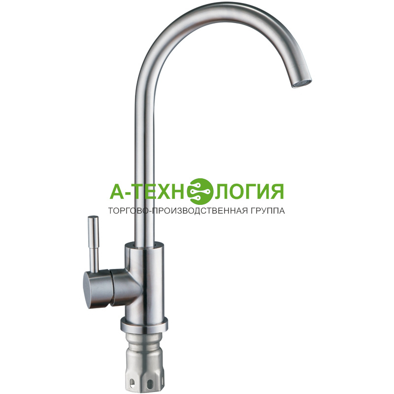 картинка ZAP4-A090 Смеситель для кухни G-lauf с поворотным изливом, нержавеющая сталь А-Технология