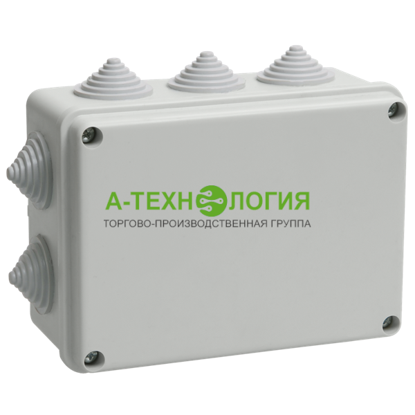 картинка Коробка распаячная открытой установки 150х110х70 IP55 Серый  А-Технология