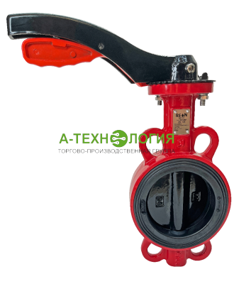картинка затвор дисковый поворотный reon тип rsv81red pn16 dn50 с алюминевой рукояткой
