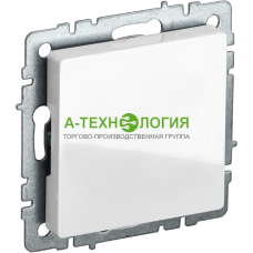 картинка Заглушка с суппортом рамочная МЗ10-БрБ BRITE Белая А-Технология