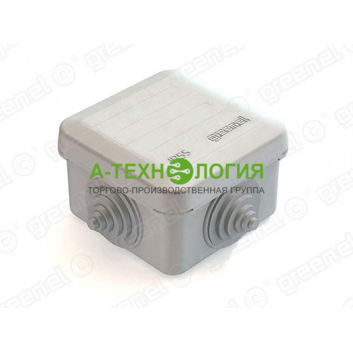 картинка Коробка распаячная открытой установки 70х70х40 IP55 Серый  А-Технология
