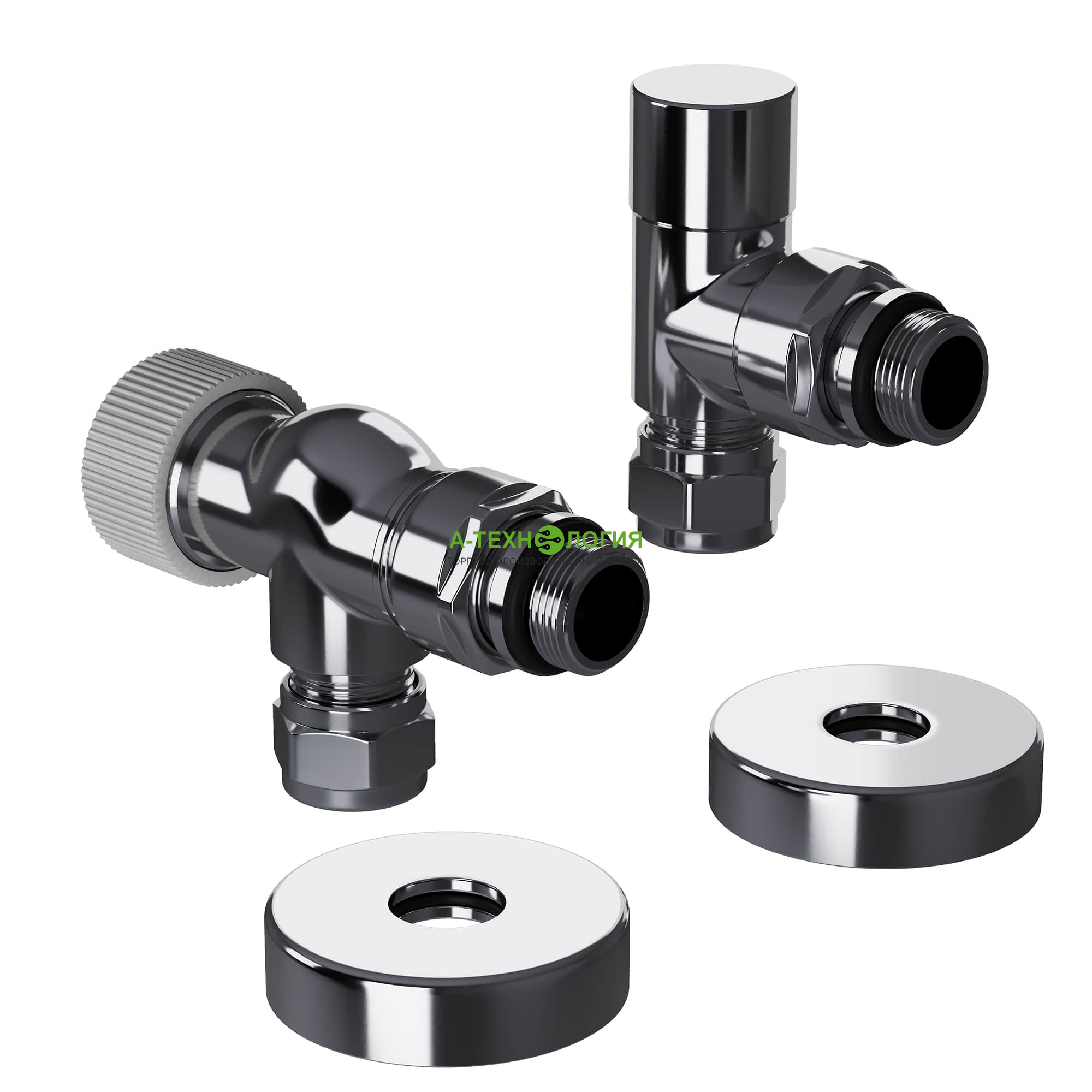 картинка Набор термостатический осевой ROYAL THERMO DESIGN PRO 1/2" М30х1,5 (Хром)  А-Технология