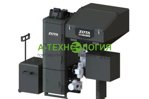 картинка Котел автоматический угольный и пеллетный ZOTA "Stahanov 45" Black от магазина  А-технология