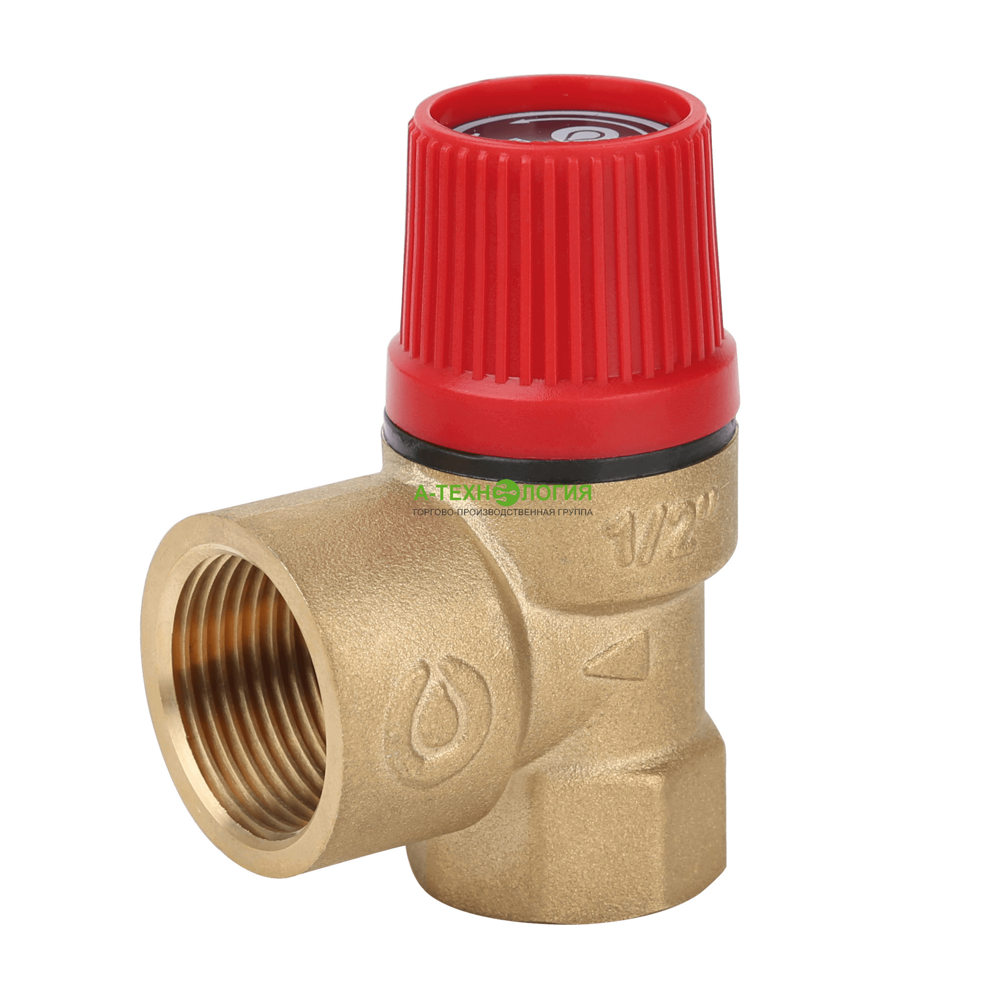 картинка Клапан предохранительный GAPPO 1/2"x3/4" 6 бара пружинный с фиксированной настройкой А-Технология