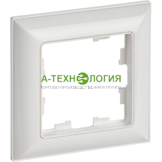 картинка Рамка 1-местная РУ-1-Бр белый BRITE Белая А-Технология