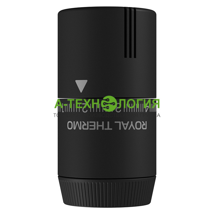 картинка Термостатическая головка ROYAL THERMO DESIGN М30х1,5 (Черный soft touch) А-Технология
